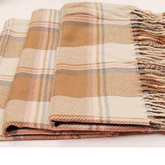 Wander Agio Women's Fashion Long Shawl Big Grid Winter Warm Lattice Large Scarf - Picture 3 of 3